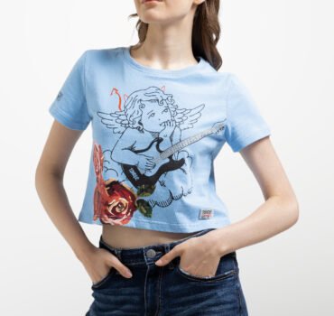 Abbey –  Cotton Cropped T-shirt