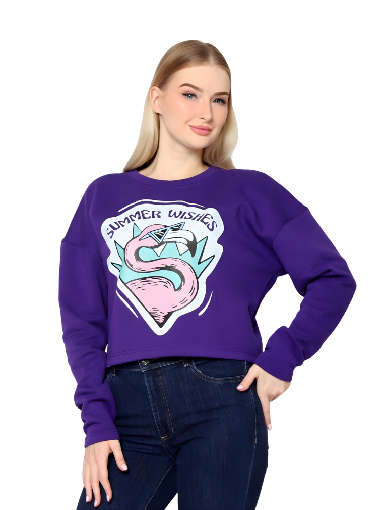 Flamingo - Cropped Sweatshirt
