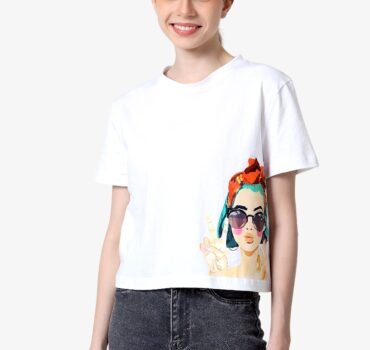 Delvie –  Cotton Cropped T-shirt