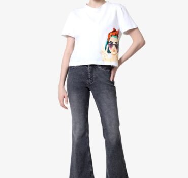 Delvie –  Cotton Cropped T-shirt