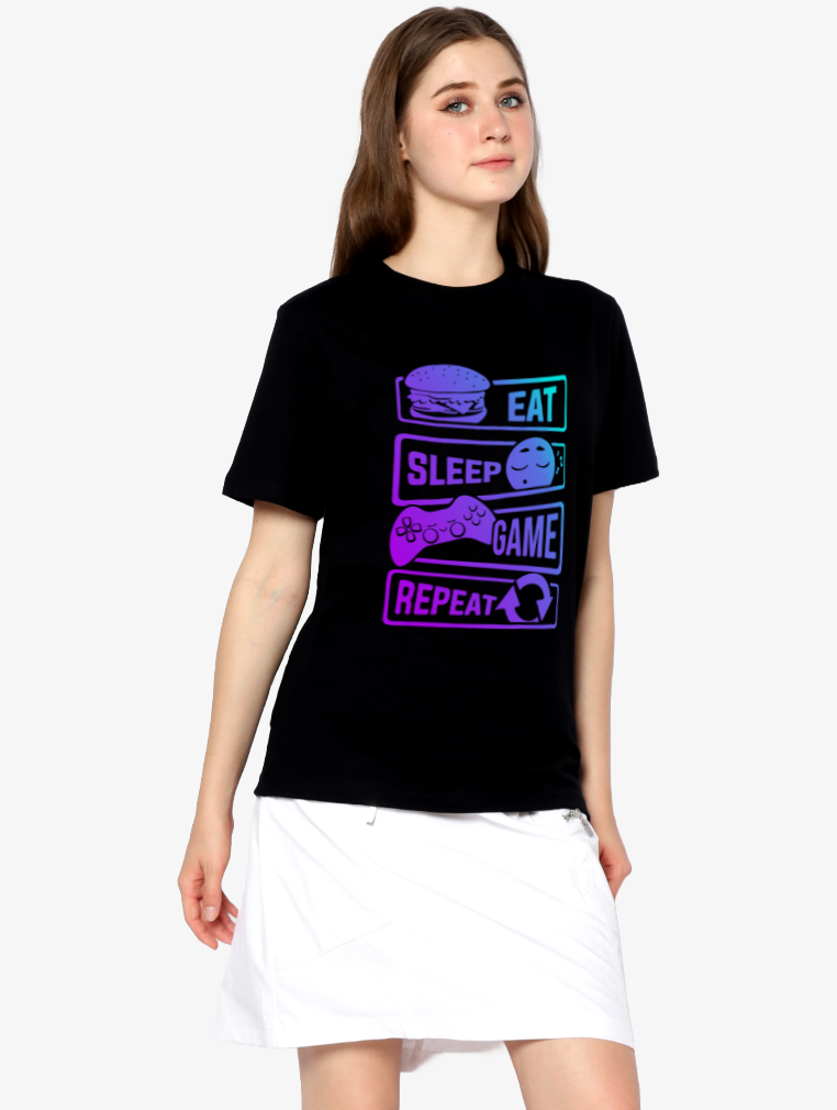 Eat Sleep Game Repeat -  Regular Fit T-shirt